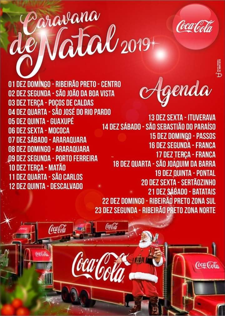Agenda Da Caravana De Natal Da Coca Cola 2019 Rádio Metrô Fm